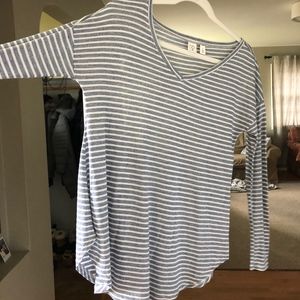 Nordstrom blue and white striped long sleeve